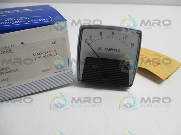 YOKOGAWA 250240ND-ND7/UL PANEL METER 0-15 ACA NSMP
