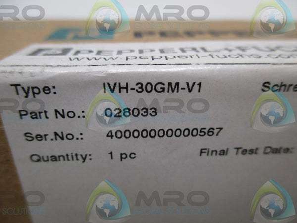 PEPPERL+FUCHS IVH-30GM-V1 INDUCTIVE SWITCH NSMP