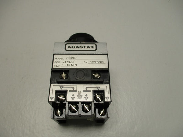 AGASTAT 7022OF TIME DELAY RELAY 1-10MIN. 24VDC NSNP