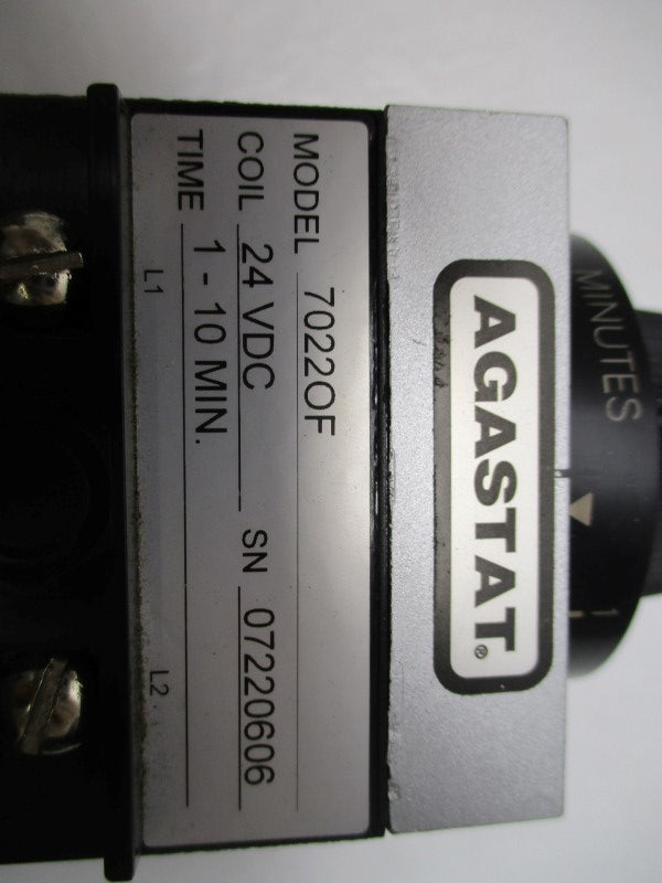 AGASTAT 7022OF TIME DELAY RELAY 1-10MIN. 24VDC NSNP