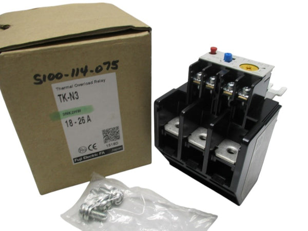 FUJI ELECTRIC TK-N3 3NK2HW THERMAL OVERLOAD RELAY 18-26A NSMP