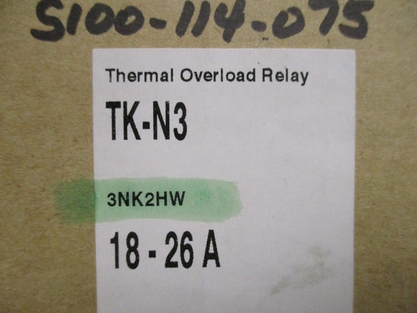 FUJI ELECTRIC TK-N3 3NK2HW THERMAL OVERLOAD RELAY 18-26A NSMP