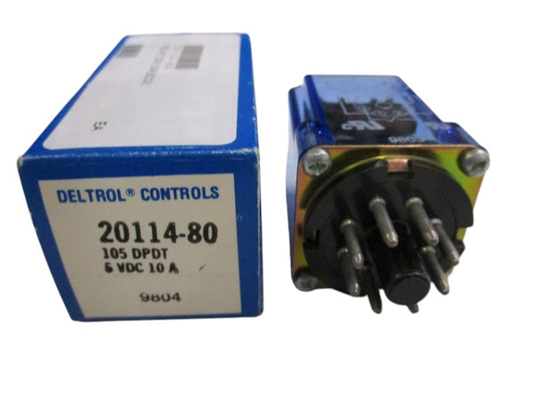 DELTROL CONTROLS 20114-80 RELAY 6VDC 10A NSMP