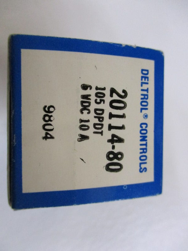 DELTROL CONTROLS 20114-80 RELAY 6VDC 10A NSMP