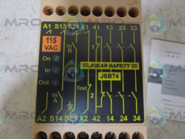JOKAB JSBT4-115VAC SAFETY RELAY  NSMP