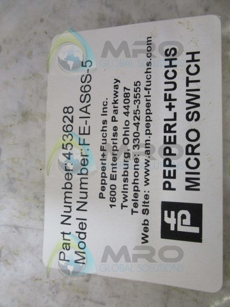 PEPPERL+FUCHS FE-IAS6S-5 AUTOMATIOIN SENSOR NSNP
