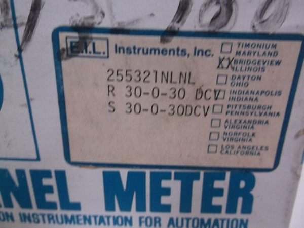 YOKOGAWA 255321NLNL PANEL METER 30-30 DC VOLTS NSMP