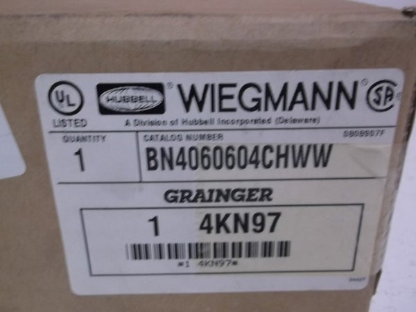 HUBBELL WIEGMANN BN4060604CHWW ELECTRICAL BOX NSMP