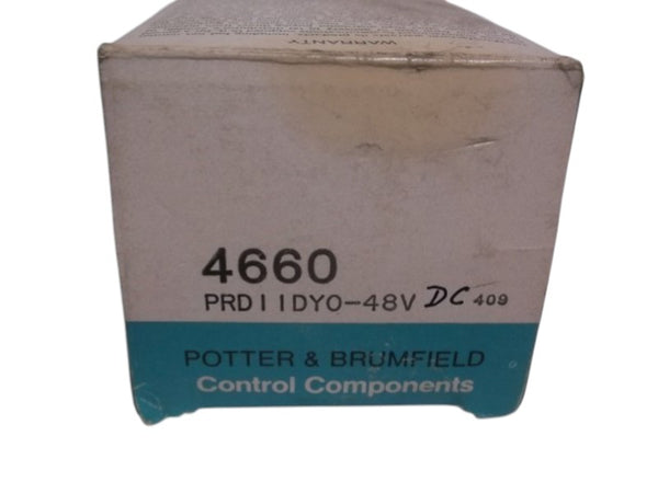 POTTER & BRUMFIELD PRD-11DY0-48 POWER RELAY DPDT  NSMP