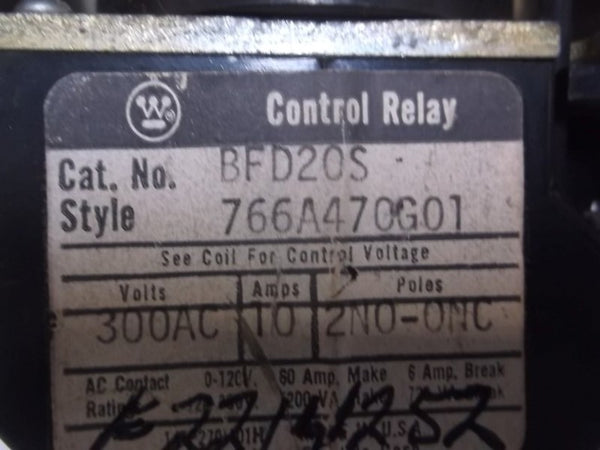 WESTINGHOUSE BFD20S RELAY  UNMP