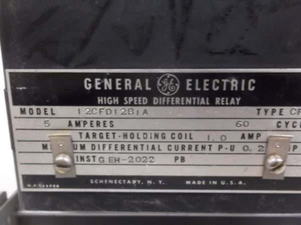 GENERAL ELECTRIC I2CFD12B1A RELAY HIGH SPEED DIFFERENTIAL 5AMP  UNMP