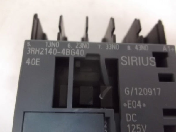 SIRIUS 3RH2140-4BG40 CONTACTOR RELAY (AS PICTURED)  NSNP