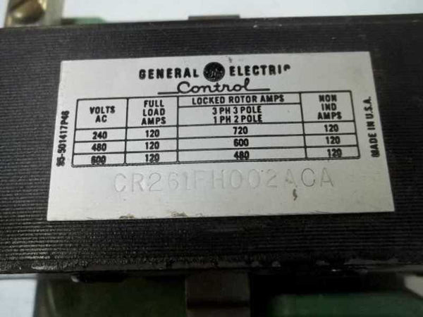 GENERAL ELECTRIC CR261FH002ACA CONTACTOR RELAY UNMP