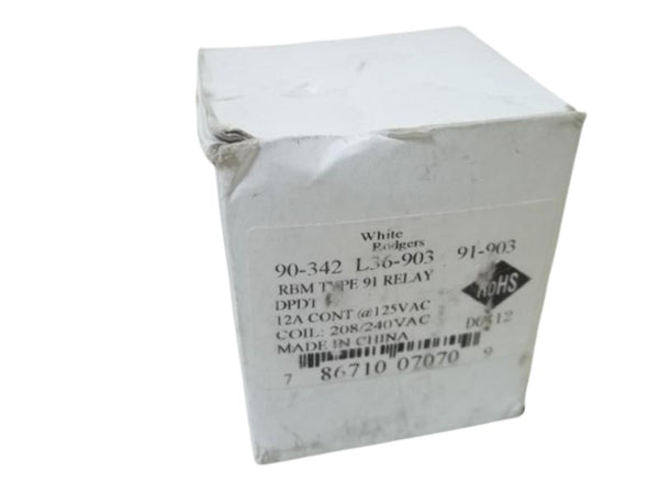 WHITE-RODGERS 90-342 RELAY 208/240V (AS PICTURED-SIDE BENT) NSMP