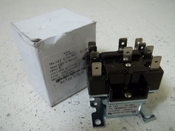 WHITE-RODGERS 90-342 RELAY 208/240V (AS PICTURED-SIDE BENT) NSMP