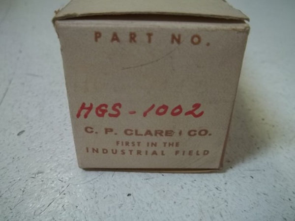 C.P. CLARE HGS 1002 MECURY WETTED CONTACT RELAY NSMP