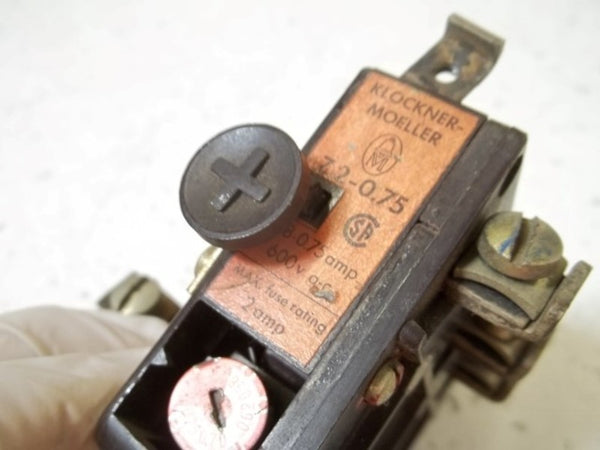 KLOCKNER-MOELLER Z2-0.75 OVERLOAD RELAY UNMP