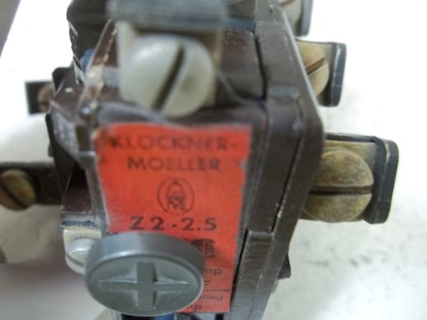 KLOCKNER-MOELLER Z2-2.5 OVERLOAD RELAY UNMP