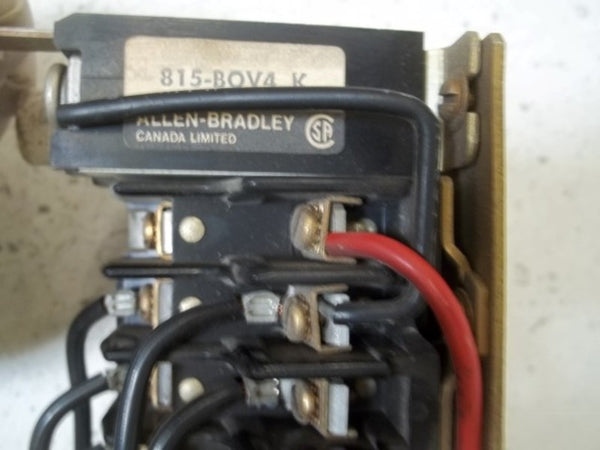 ALLEN BRADLEY 815-BOV4 SER.K OVERLOAD RELAY 120V AS IS