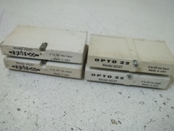 LOT OF 4 OPTO 22 MODEL AD3T I/O MODULE UNMP