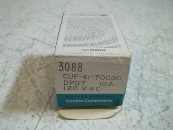 POTTER & BRUMFIELD CUF-41-70030 RELAY 10A 120 VAC NSMP
