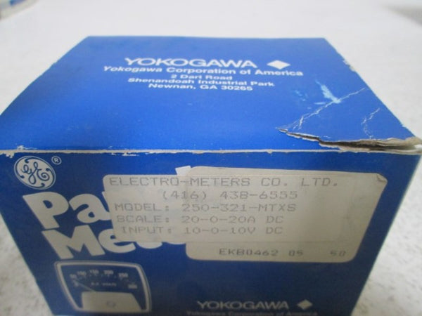 YOKOGAWA 250-321-MTXS METER 20-0-20 DC NSMP