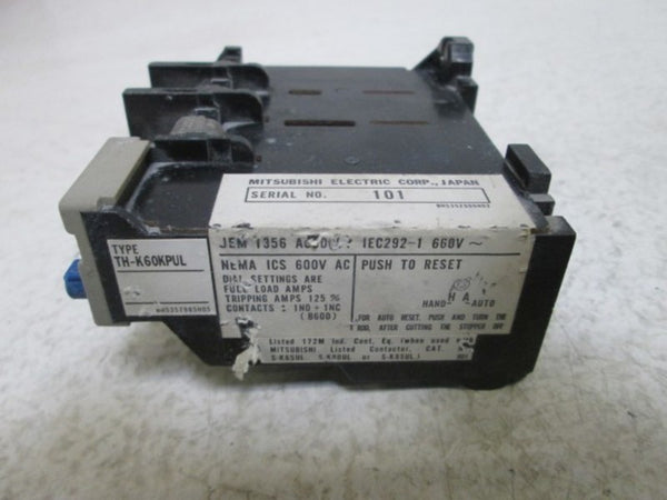 MITSUBISHI TH-K60KPUL THERMAL OVERLOAD RELAY UNMP