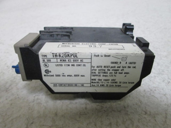 MITSUBISHI TH-K20KPUL THERMAL OVERLOAD RELAY UNMP