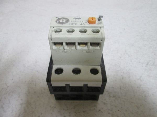 BENSHAW SPO-40 THERMAL OVERLOAD RELAY UNMP