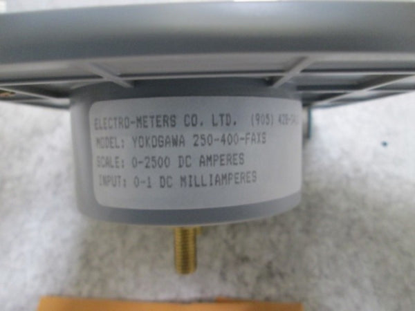 YOKOGAWA 250-400-FAXS PANEL METER 0-2500 DC AMPERES NSMP