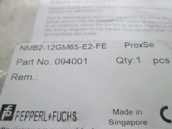 PEPPERL+FUCHS NMB2-12GM65-E2-FE PROXIMITY SWITCH NSMP