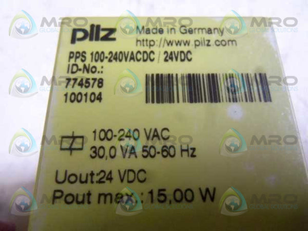 PILZ PPS 100-240VACDC/24VDC 774578 RELAY  UNMP