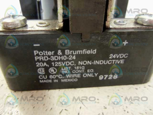POTTER & BRUMFIELD PRD-3DH0-24 RELAY 24VDC  UNMP