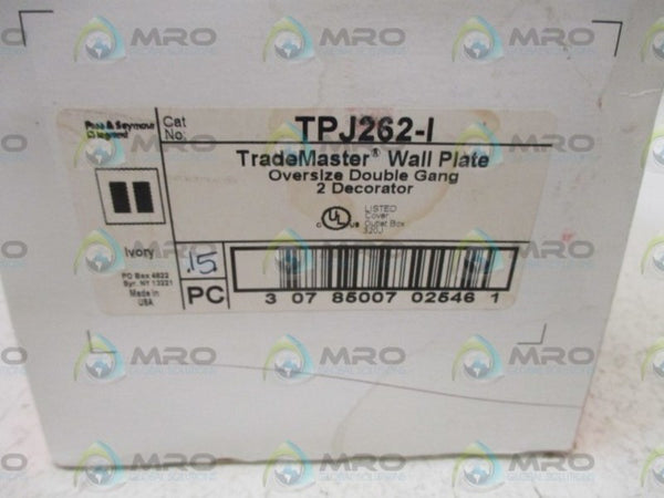 LOT OF 15 PASS & SEYMOUR TPJ262-I WALL PLATE NSMP