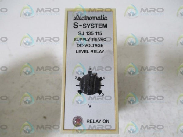 ELECTROMATIC SJ135115 DC-VOLTAGE LEVEL RELAY ORIGINAL PACKGE