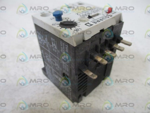 SQUARE D 9065 TD1,2 OVERLOAD RELAY 1,2-1,8A UNMP
