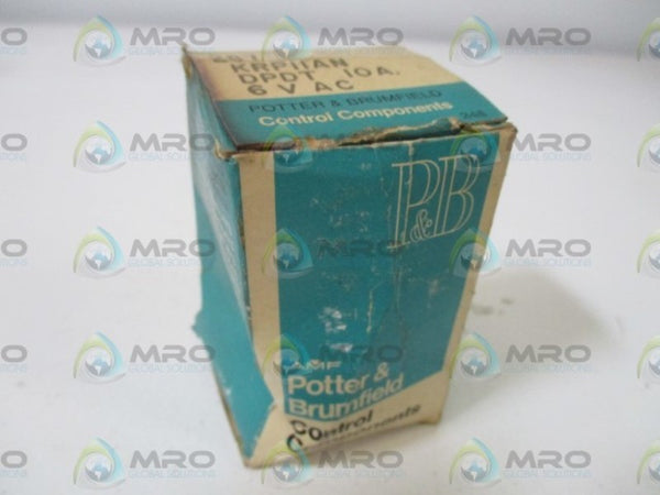POTTER & BRUMFIELD KRP-11AN-6 RELAY 6VDC NSMP