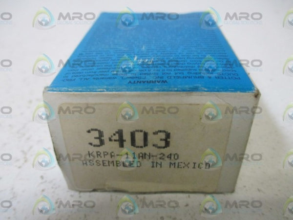 POTTER & BRUMFIELD KRPA-11AN-240 RELAY NSNP IN A BOX
