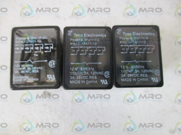 POTTER & BRUMFIELD KHAU-17A11-12 RELAY UNMP