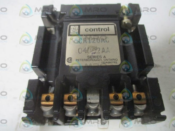 GENERAL ELECTRIC CR120AC 04002AA RELAY UNMP