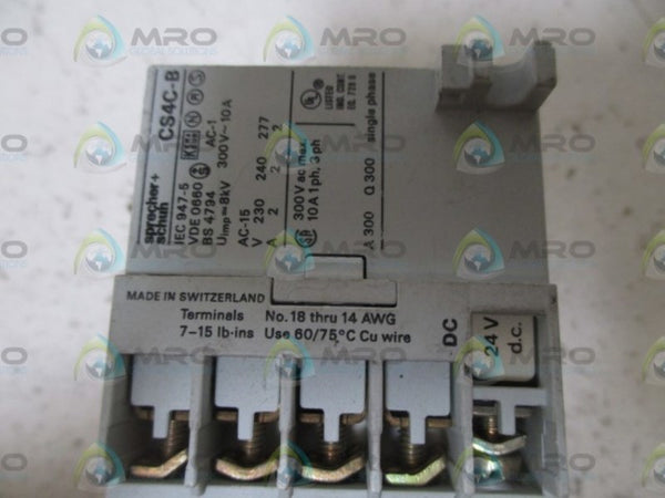 SPRECHER+SCHUH CS 4C-B22E CONTROL RELAY NSNP