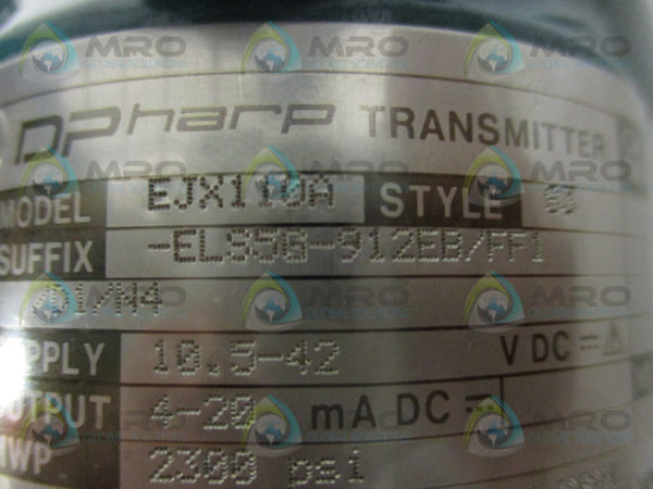 YOKOGAWA EJX110A-ELS5G-912EB/FF1/D1/N4 PRESSURE TRANSMITTER UNMP