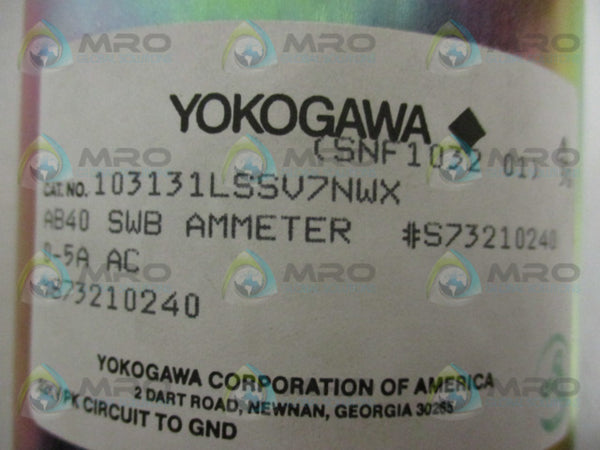 YOKOGAWA 103131LSSV7NWX METER (AS PICTURED) NSNP