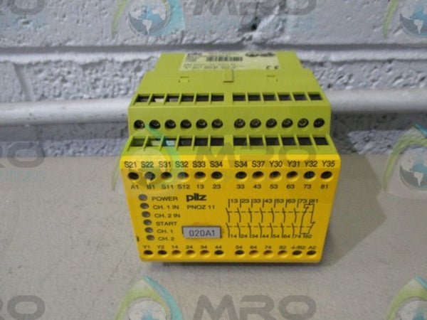 PILZ PNOZ11230VAC24VDC7n/o1n/c SAFETY RELAY 230VAC 24VDC UNMP