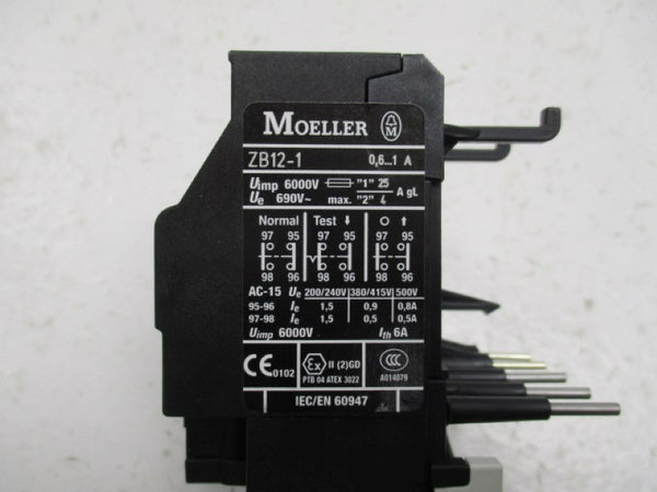 KLOCKNER MOELLER ZB12-1 OVERLOAD RELAY 0,6-1,0A NSMP