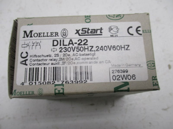 KLOCKNER MOELLER DILA-22 CONTACTOR RELAY 230/240V NSMP