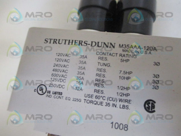 STRUTHERS DUNN WM35AAA-120A RELAY 120VAC NSMP