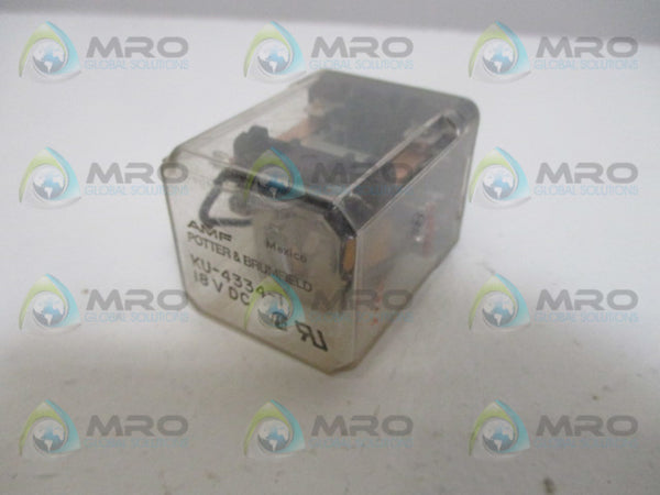POTTER & BRUMFIELD KU-4334-1 RELAY 18VDC UNMP