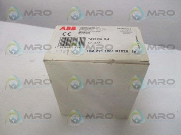 ABB TA25U OVERLOAD RELAY 2,4AMP NSMP
