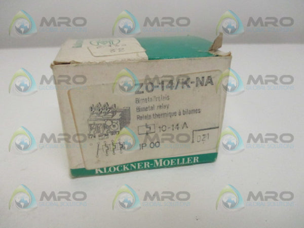 KLOCKNER MOELLER Z0-14/K-NA BIMETAL RELAY 10-14A NSMP